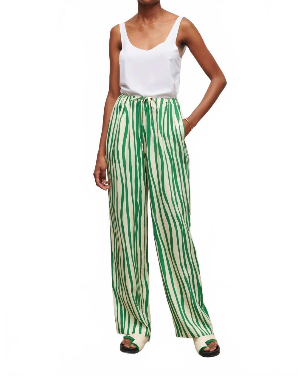 NEW JAKKE stripe willow trousers - plus in green